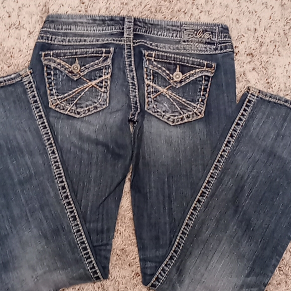 Silver distressed boot cut jeans - Picture 1 of 4